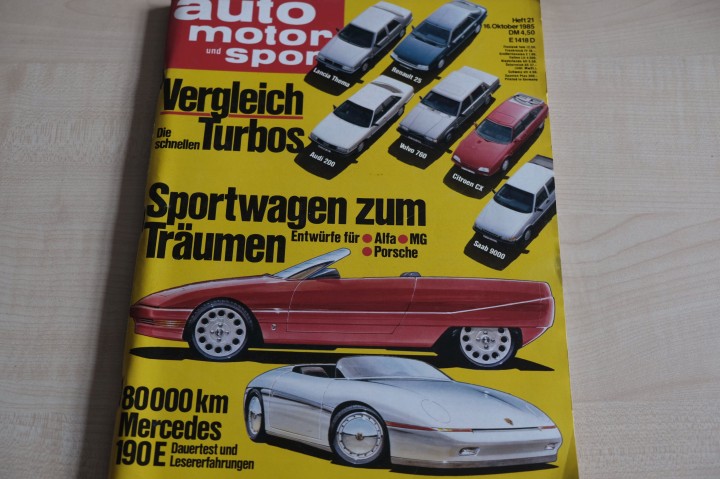 Deckblatt Auto Motor und Sport (21/1985)